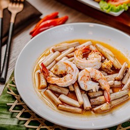 หลดบัวผัดกุ้ง