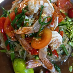 ตำเส้นเล็กกุ้งสุก