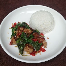 ครัวณวรรณ ข้าวคอหมูทอด