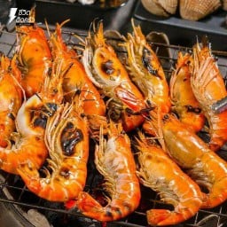 กุ้งเผา น้ำจิ้มซีฟู้ด 1กิโล มีตั้งแต่10.00-17.00น.