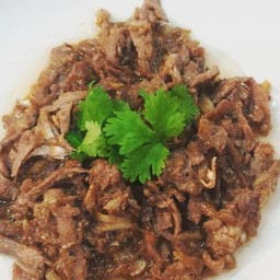 เนื้่อกระเทียม(เฉพาะกับข้าวอย่างเดียว)
