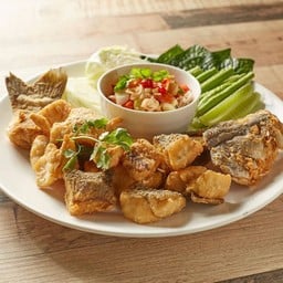 ปลากะพงลุยสวน