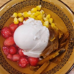 ไอติมกะทิ ทับทิม ฟักทอง ข้่าวโพด