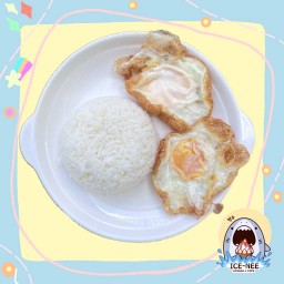 ข้าว+ไข่ดาว2ใบ
