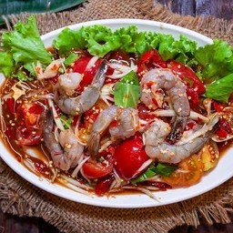 ตำกุ้งสด