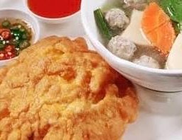 ข้าวไข่+ต้มจืด เต้าหู้วุ้นเส้น