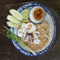 ข้าวผัดปลาหมึก | 鱿鱼炒饭 | Fried rice with Squid