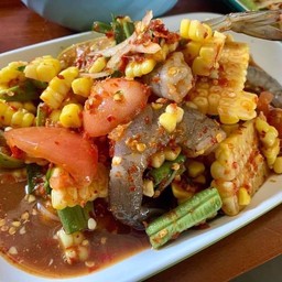 ตำไทย ข้าวโพดกุ้งสด