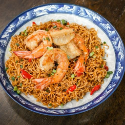 ผัดมาม่าไข้ข้นกุ้ง | 浓缩鸡蛋虾炒面  |Stir-fried noodles with Condensed Eggs and Shrimp