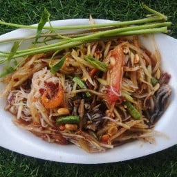 ตำแซ่บนัวปูนาดอง&ข้าวเหนียวหน้าหมูฝอย