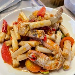 ตำไหลบัวกุ้งสด