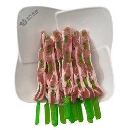 หมูสามชั้นเสียบไม้