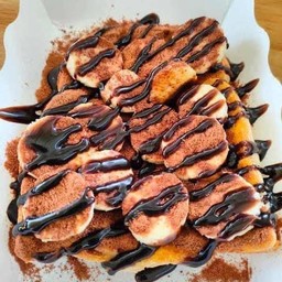 ปังปิ้งเนยกล้วยโอวัลติน ราดช็อก