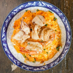 ข้าวไข่ข้นทะเล | 海鲜炼蛋米饭 | Creamy Egg and Seafood on Rice