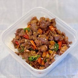 ข้าวราดกะเพราเนื้อวัว ด่วน