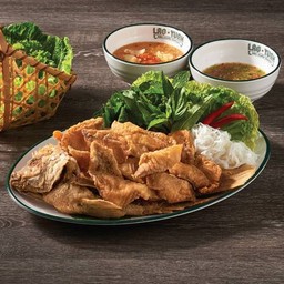 เมี่ยงปลาทับทิมทอด(แป๊ะซะอีสาน)