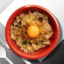ข้าวหน้าเนื้อผัดทรัฟเฟิลไข่ดอง