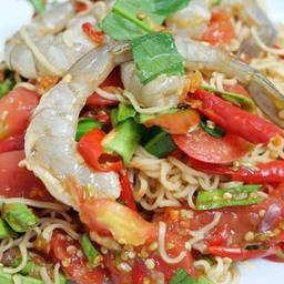 ตำมาม่ากุ้งสด