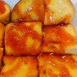 เนยนม+ราดสตอเบอรี่(2แผ่น)