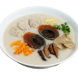 โจ๊กหมู + ชุดเห็ดแครอท + ไข่เยี่ยวม้า