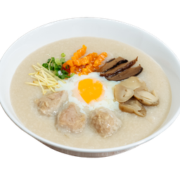 โจ๊กหมู + ชุดเห็ดแครอท + ไข่ไก่