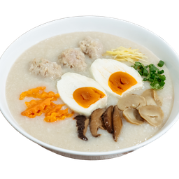 โจ๊กหมู + ชุดเห็ดแครอท + ไข่เค็ม