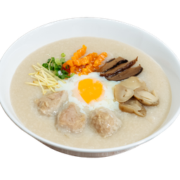 โจ๊กหมู + ชุดเห็ดแครอท + ไข่ไก่