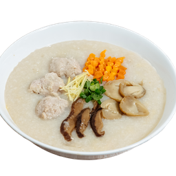 โจ๊กหมู + ชุดเห็ดแครอท (ไม่ใส่ไข่)