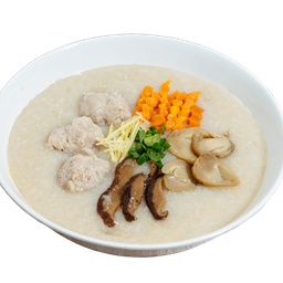 โจ๊กหมู + ชุดเห็ดแครอท (ไม่ใส่ไข่)