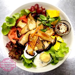 สลัดเห็ดย่าง น้ำสลัดซีอิ๊วญี่ปุ่น