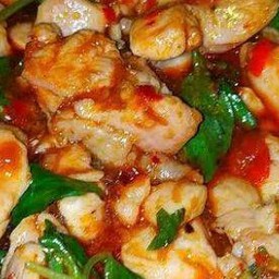 ข้าวหมูผัดพริกเผา