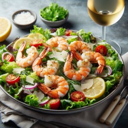 สลัดกุ้งย่างเนย Shrimp Grilled with Butter  Salad