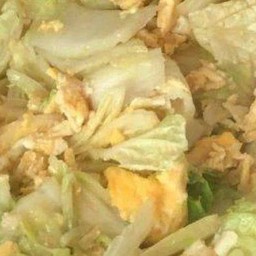 ผักกาดขาวผัดไข่ เป็นกับ