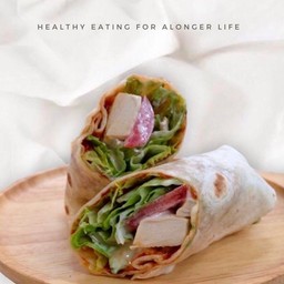 แรปอกไก่ซอสบาร์บีคิว (Chicken BBQ  Wrap)