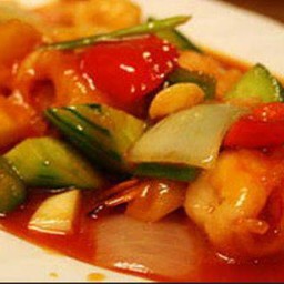 ผัดเปรี้ยวหวานราดข้าว
