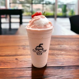 มะพร้าว สตรอว์เบอร์รี่ นมสด  สมูทตี้