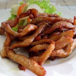 หมูทอดแดดเดียว