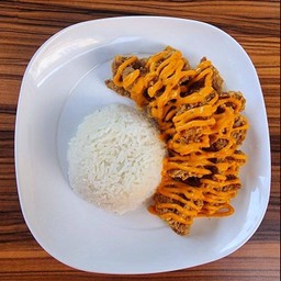 ข้าวไก่วิ้งแซ่บราดชีส