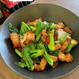ข้าวหน้าคะน้าหมูสับ