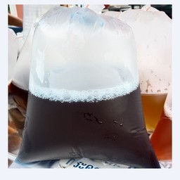 น้ำอัญชัน แก้วโอ่ง  แยกน้ำแข็ง