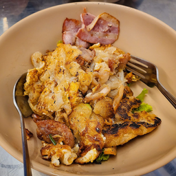 คั่วแห้งเบคอนล้วน