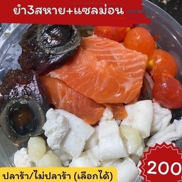 ยำ3สหาย+แซลม่อน