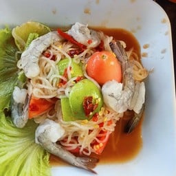 ตำเส้นเล็กปลาร้ากุ้งสด