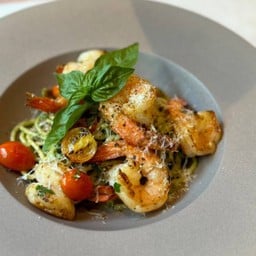 Spaghetti Pistachio Pesto With Shrimp (Lm)