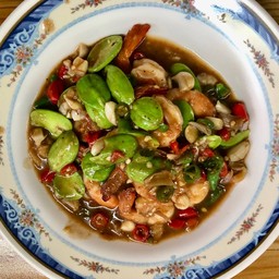 กุ้งผัดกะปิสะตอ