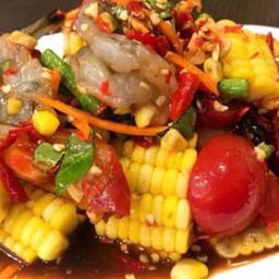 ตำข้าวโพดปลาร้ากุ้งสด