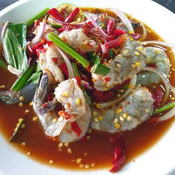 ตำกุ้งสด