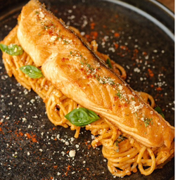 Pasta Pink Sauce Salmon