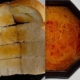 [อร่อยซ่ากับโค้ก] ขนมปัง 2 แผ่น + เพิ่มน้ำจิ้มสูตรเด็ด + โค้ก