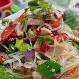 ตำเส้นเล็กหมูยอปลาร้า